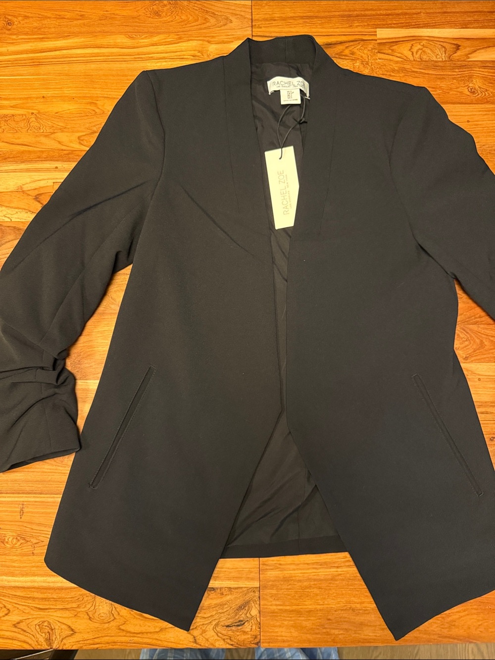 Rachel Zoe Black Open-Front Blazer size S